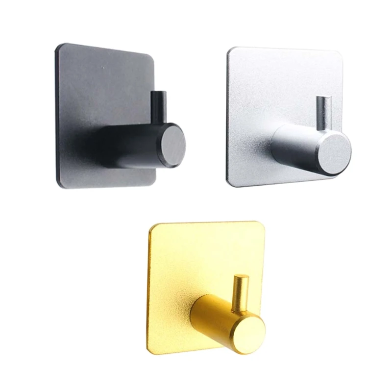 

Aluminum Self Adhesive Hook Wall Door Key Rack Towel Hanger for Kitchen Bathroom