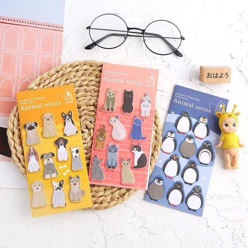 

1 Set Memo Pads Sticky Notes Lovely zoo Paper Notepad diary Scrapbooking Stickers Office School stationery Notepads