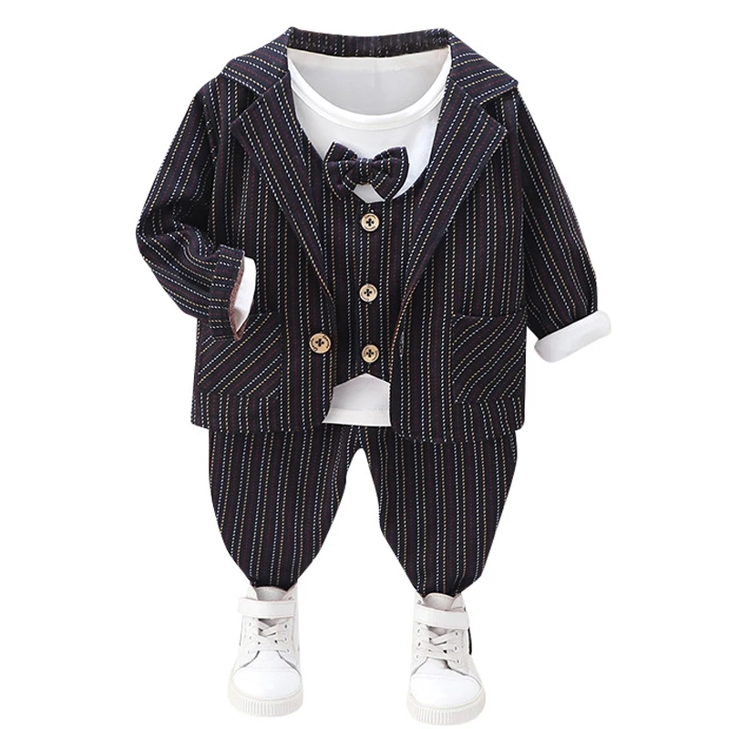 Комплект одежды для мальчиков весна-осень 2021 новый красивый костюм джентльмена в