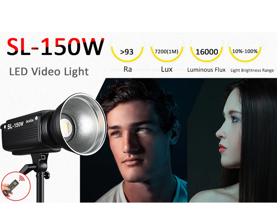 Godox светодиодный видео светильник SL-60W SL-100W SL-150W SL-200W 5600K видео светильник непрерывного светильник на креплении Bowens для видеосъемки в студии Запись