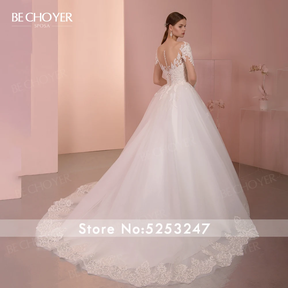 Vestido de Noiva лиф сердечком Кружевная аппликация свадебное платье длинный рукав