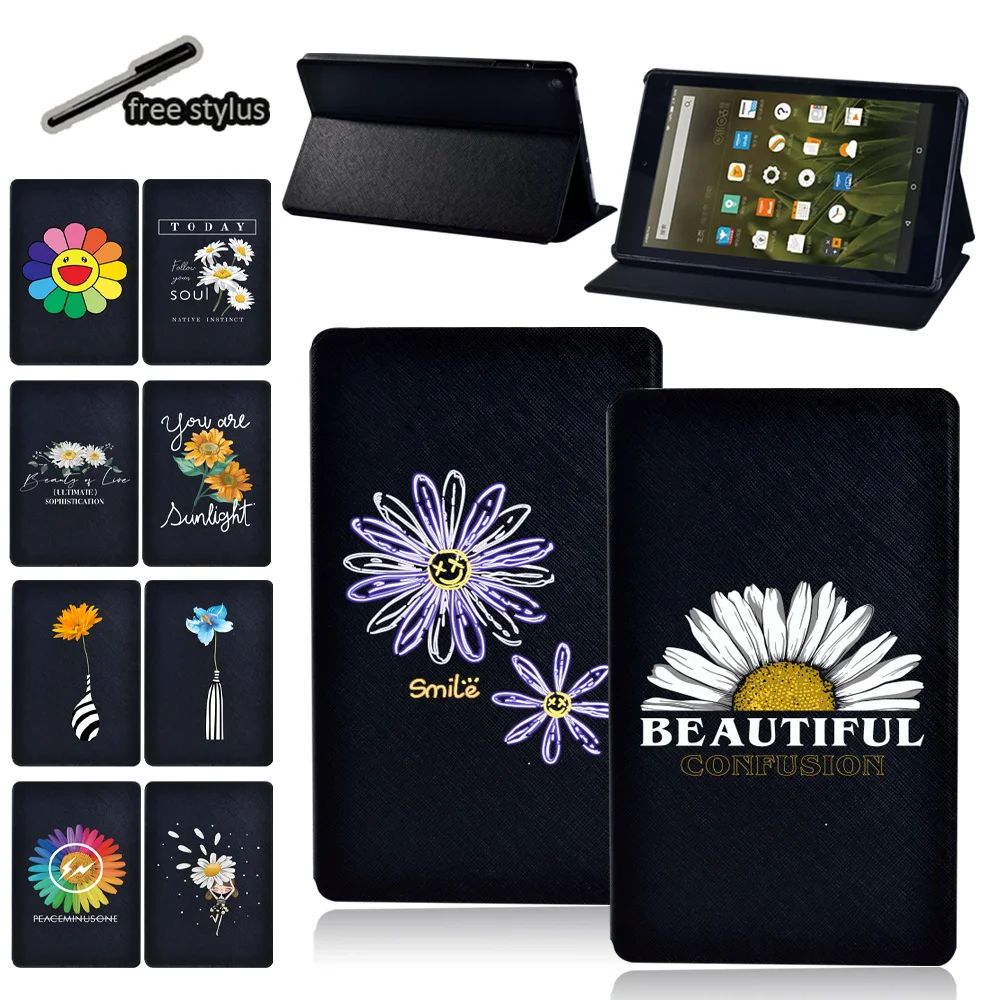 

Tablet Case for Amazon Fire 7 (5/7/9th Gen)/Fire HD 8 Plus/HD8 (10/6/7/8th Gen)/HD10(5/7/9th Gen) Protective Case + Free Stylus