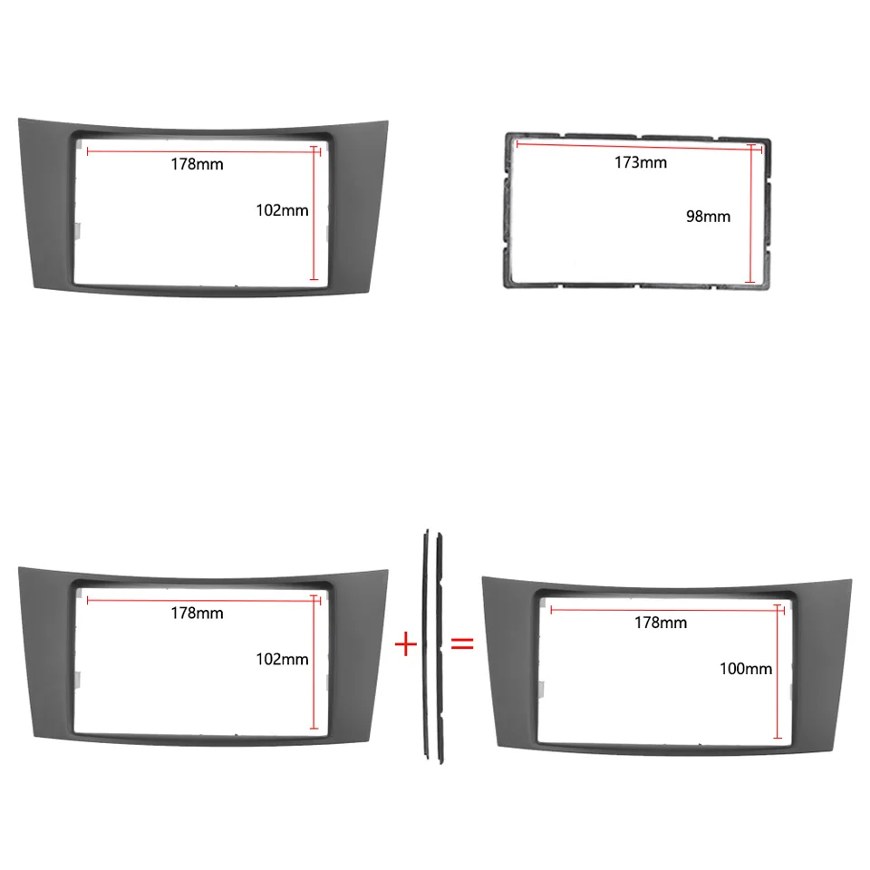 2Din Автомобиль Радио панель для BENZ E CLASS W211 / CLS C219 2001-2009 DVD стерео рама Панель