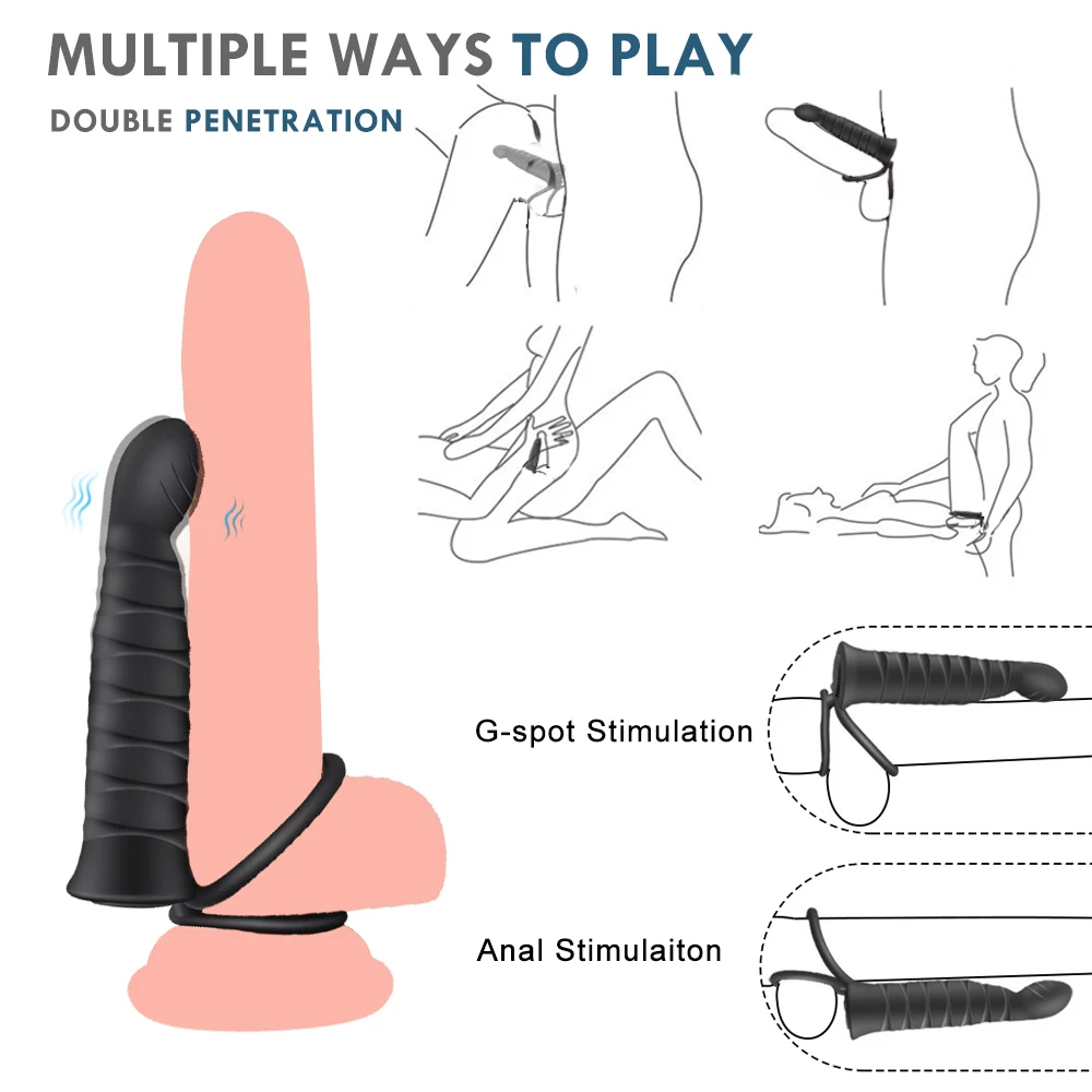 Double Penetration Anal Plug Dildo Vibrator Butt Sex Toys for Women Strapless Strap-on Vibrators Woman Shops | Красота и здоровье