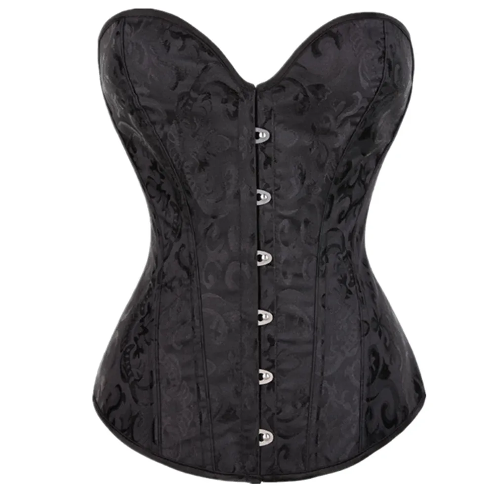 

7XL Sexy Shapewear Overbust Corsets and Bustiers Plus Size Brocade Floral Women Sexy Corset Vintage