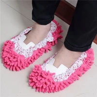 4pcs replace wooden floor mop cloth slippers lazy dishcloth cleanness chenille uncovered