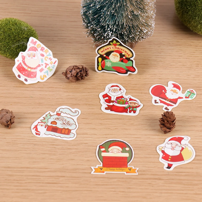 48 шт./кор. стикер деда мороза декоративный Скрапбукинг дневник альбомы наклейка