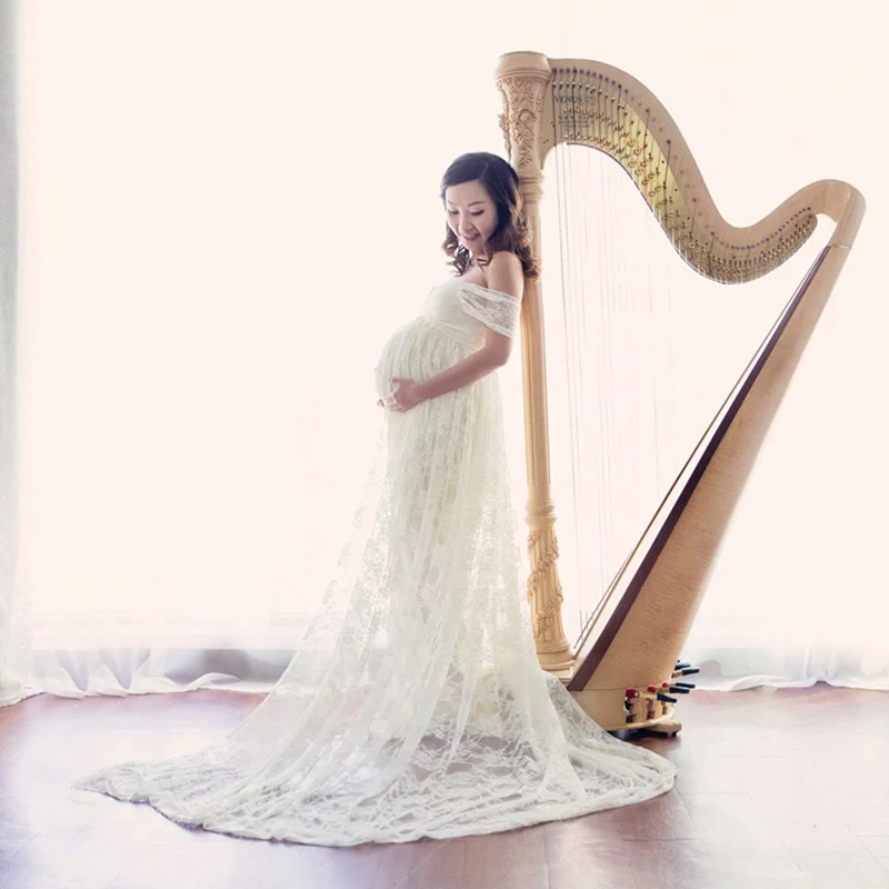 Новые кружевные платья для беременных Elegence платье длинное фотосъемки женщин