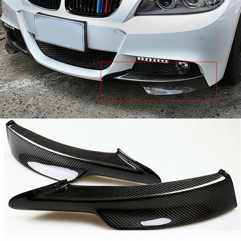 2X карбоновый автомобильный передний бампер для губ BMW E90 E91 3 серии 4Dr Sedan M Tech