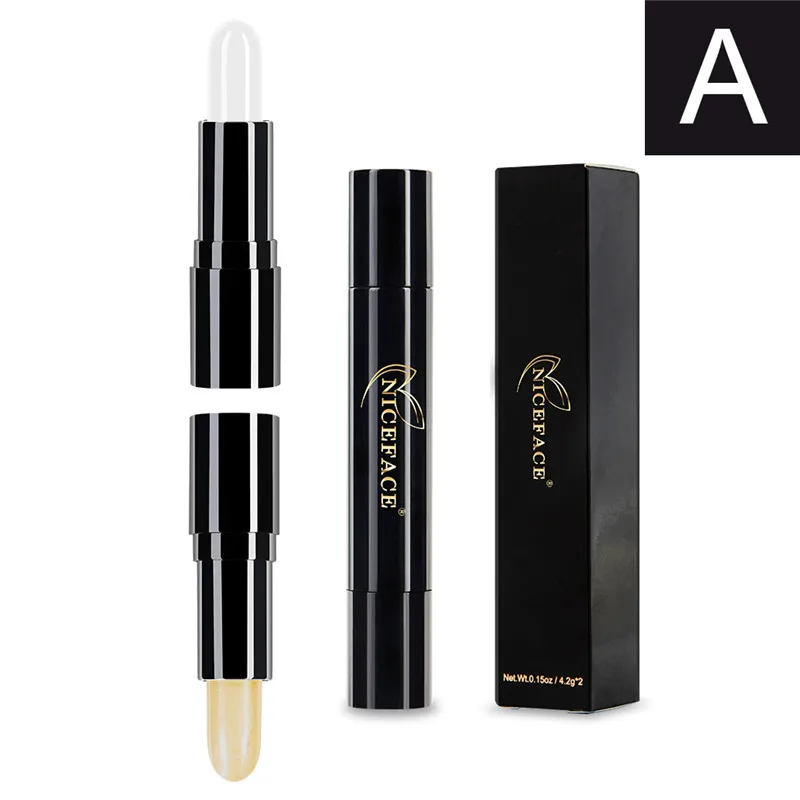 Двухсторонний контурный макияж 2 в 1 3D Гладкий кремовый консилер Палетка