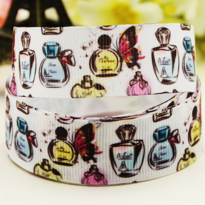 22 мм 25 38 75 духи мультфильм печатных Grosgrain ленты вечерние украшения 10 ярдов X