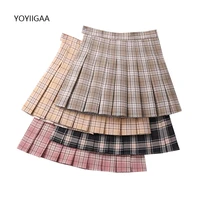summer women pleated skirts harajuku kawaii female plaid skirt 2021 high waisted woman mini skirts preppy style lady short skirt