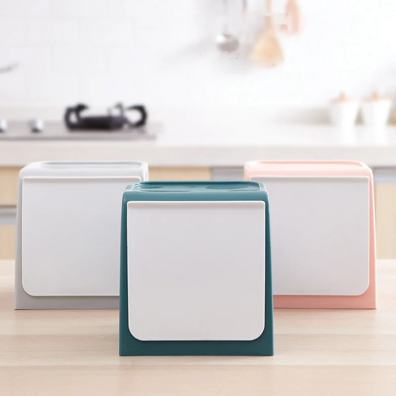 

New Multifunctional Anti-fall Wall-mounted Trash Can Rebound Kitchen Debris Storage Box kitchen gadget sets storage organizer