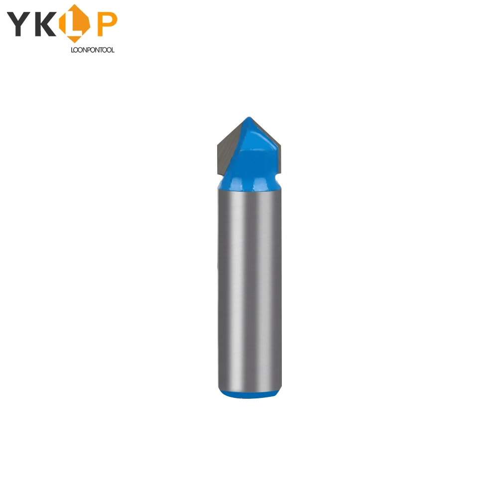 

Trimming Router Bit Shank 6.35/12.7mm Wood Cutter Carbide Shank Mill Woodworking Trimming Engraving Carving Cutting Tools V Type