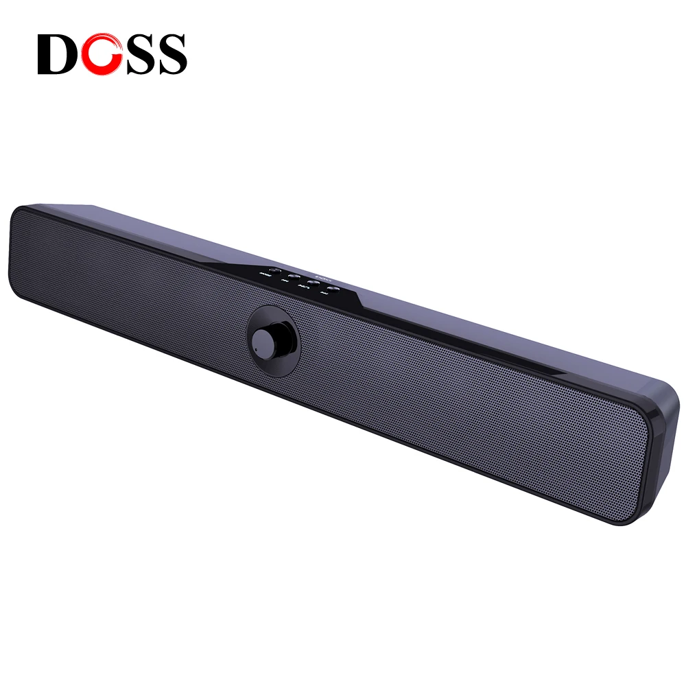 DOSS Mini Sound Bar Wireless Bluetooth Computer Speaker Subwoofer Stereo 8W x2 Soundbar Powerful and Clear Loudspeaker Speakers