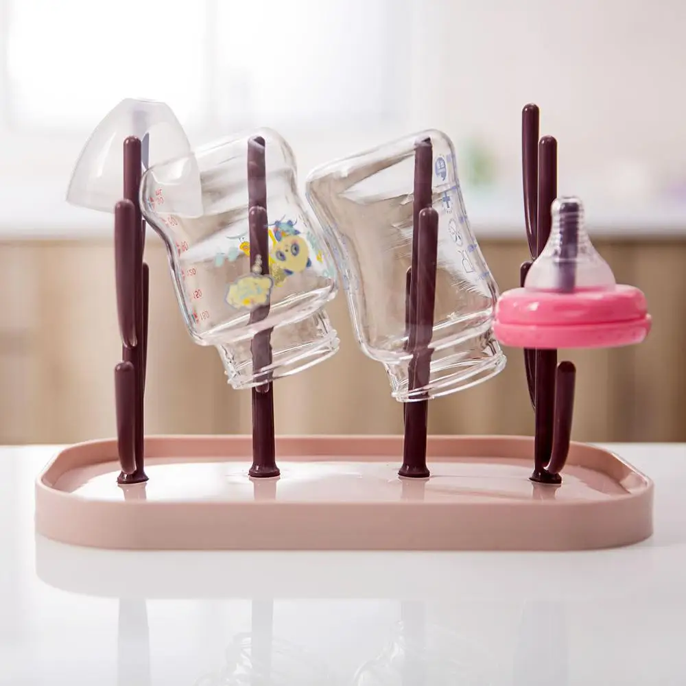 1 шт. пластиковая подставка в форме дерева для хранения бутылочек кормления