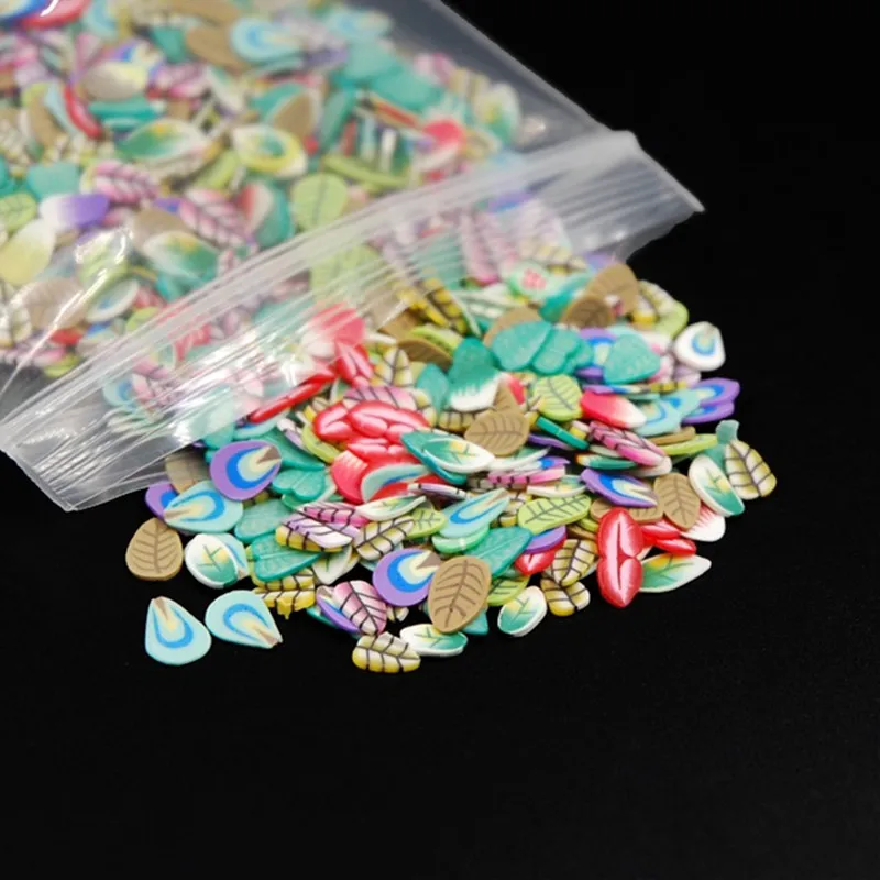 1000 шт. Высокое качество 3D перо Полимерная глина Фрукты нарезанные мягкие