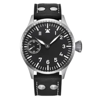 corgeut 17 jewels mechanical hand winding watch movement 6497 fashion leather sport luminous man luxury brand watch a1