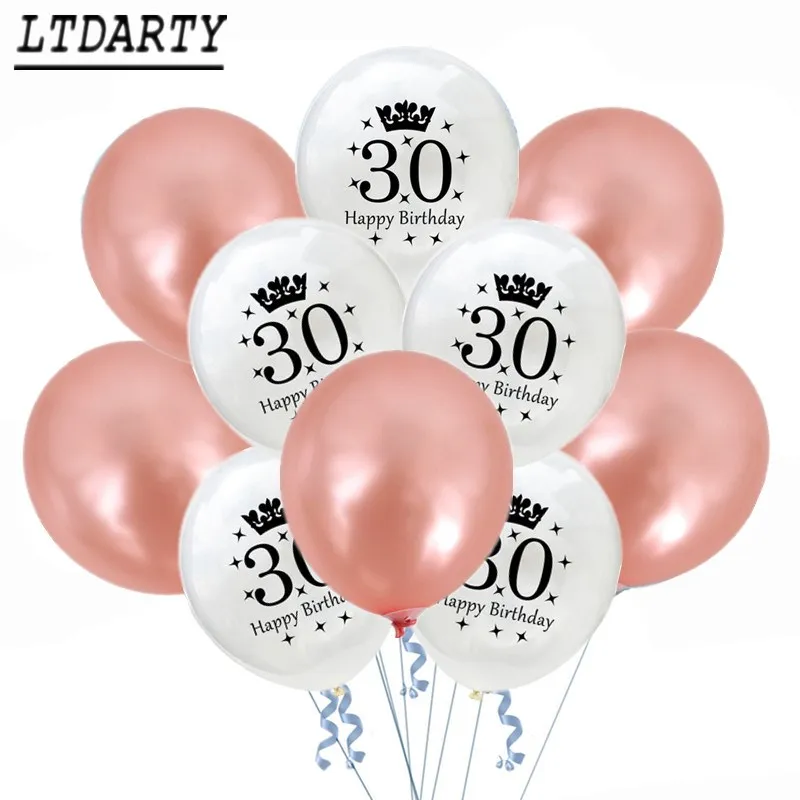 10pc12inch цвета розового золота Золотой латексные прозрачные воздушные шары на день