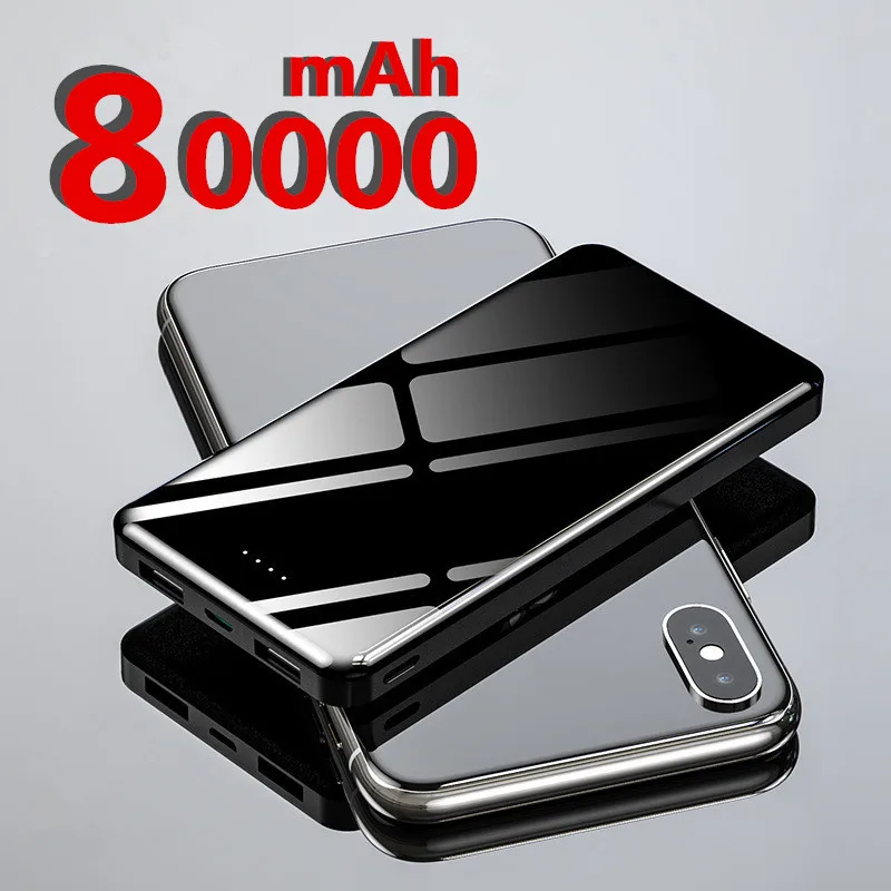 Mini Power Bank 80000mAh USB Charging Portable Charger External Battery Pack For Xiaomi mi 8 iPhone 11 pro Samsung S8 Poverbank | Мобильные