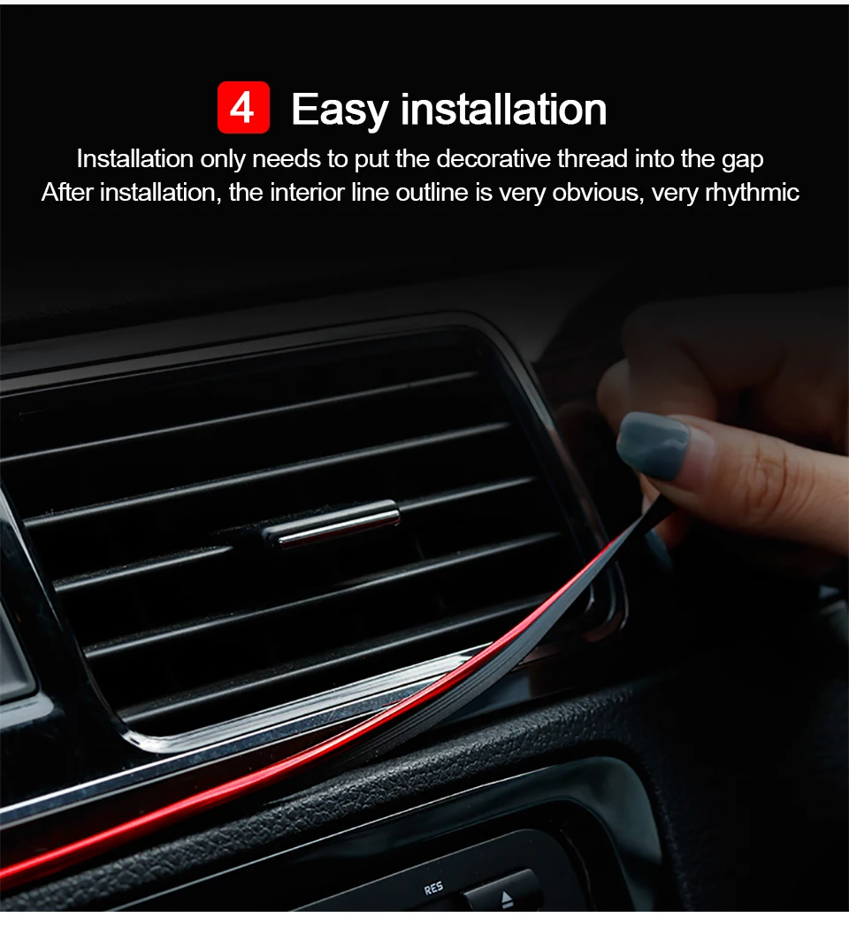 Универсальные гибкие ленты для украшения интерьера автомобиля 5 м | Автомобили и