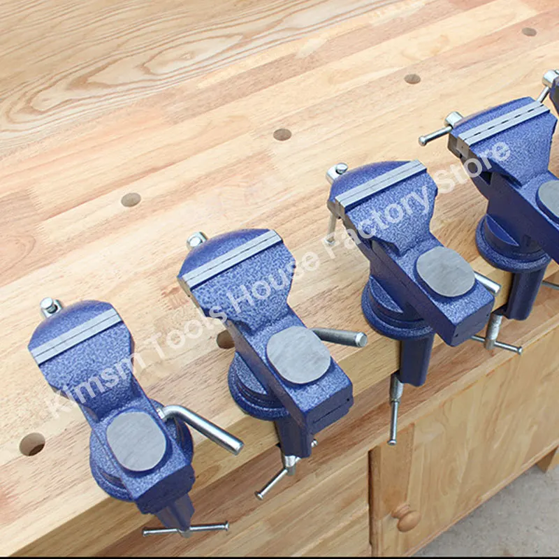 Скамья тиски ширина челюсти 80 мм 360 градусов Поворотный чугун Настольный