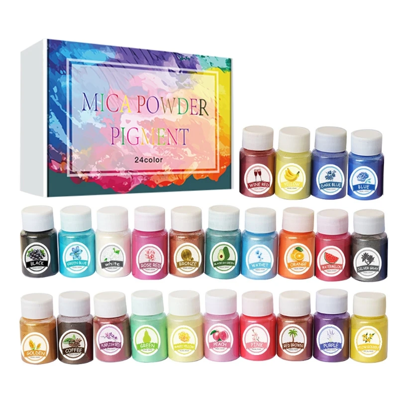 

Pearl Mica Pigment Powder Suitable for Resin Arts and Crafts Projects 24 Colors
