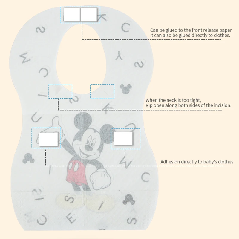 Disney 20 шт. милые детские нагрудники с мультяшным рисунком детское Хлопковое