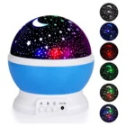 Вращающийся детский проектор Galaxy, вращающийся светодиодный ночник, дизайнерские звезды, луна, планетарий, спальня и идеальное Подарочное освещение