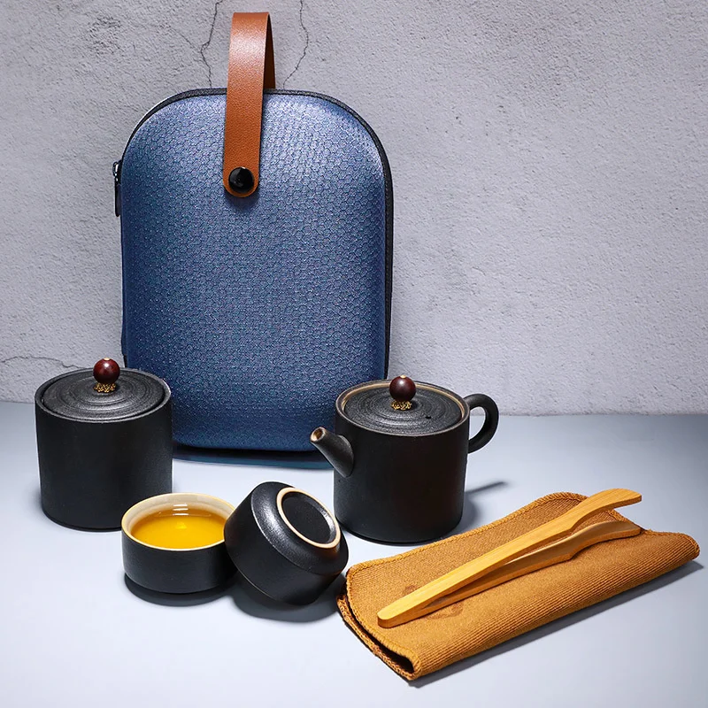 Чайники керамические черные с 2 чашками | Дом и сад