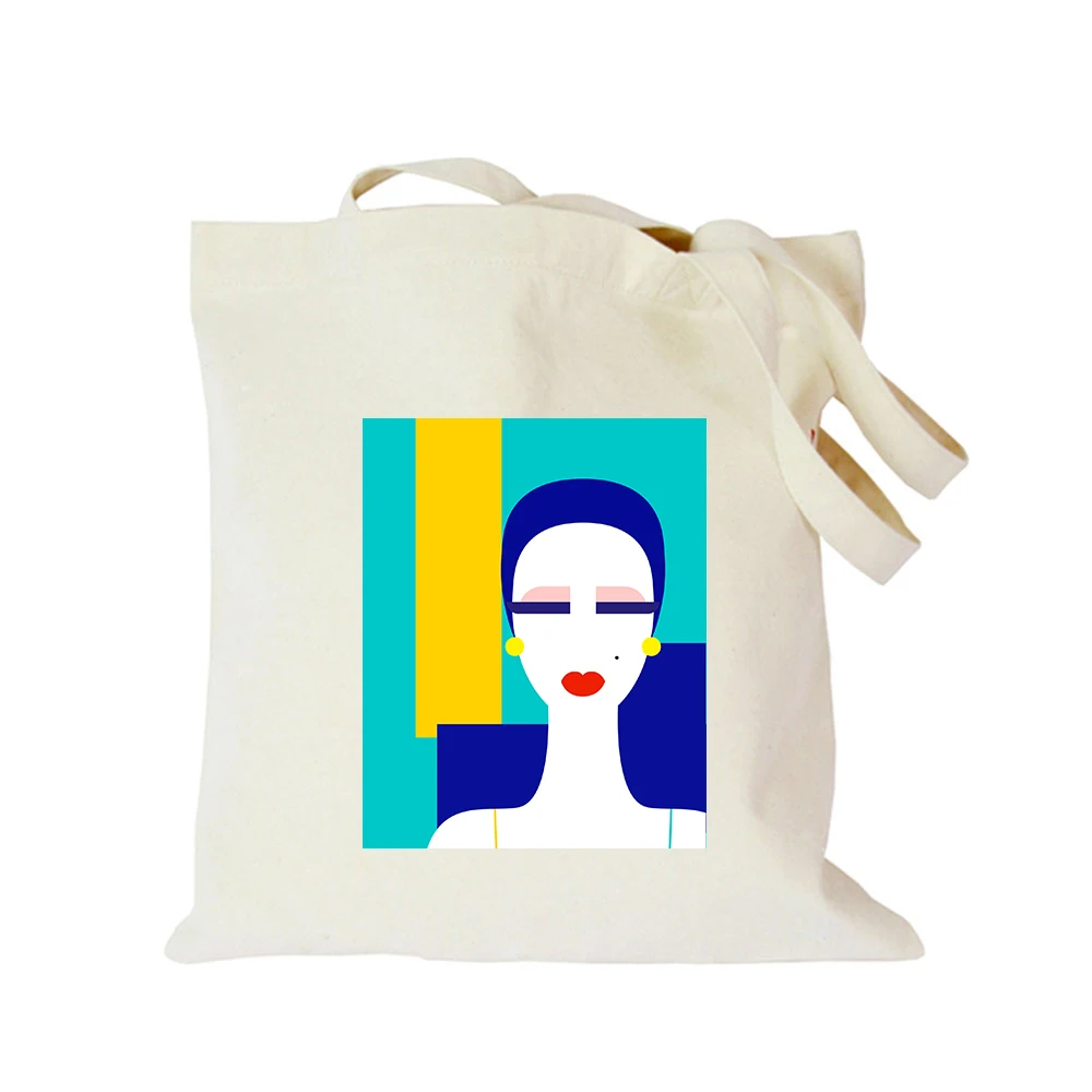 Холщовая Сумка тоут с героями мультфильмов мужская или женская сумка через плечо