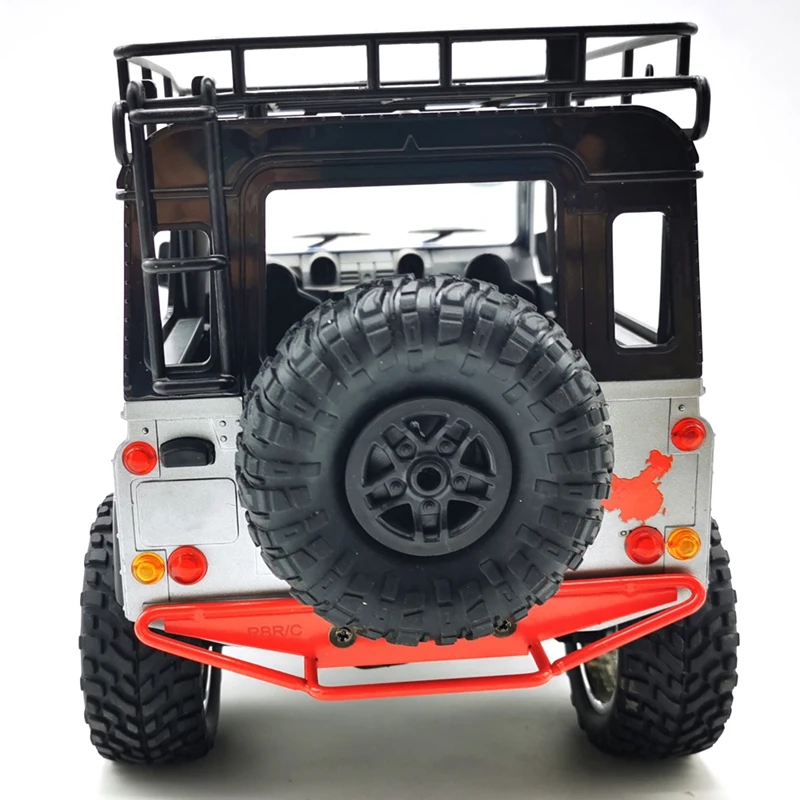 

2 Set RC Car Part: 1 Pcs Metal Rear Bumper Red & 1 Set Metal Bracket Beam Silver