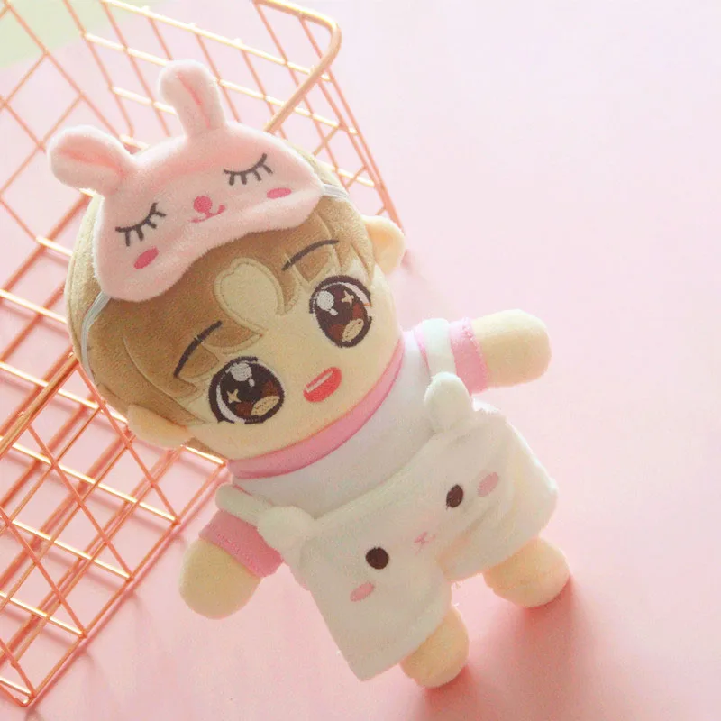 Little white rabbit 20cm eye patch baby dress Exo love bean doll cute pink | Игрушки и хобби