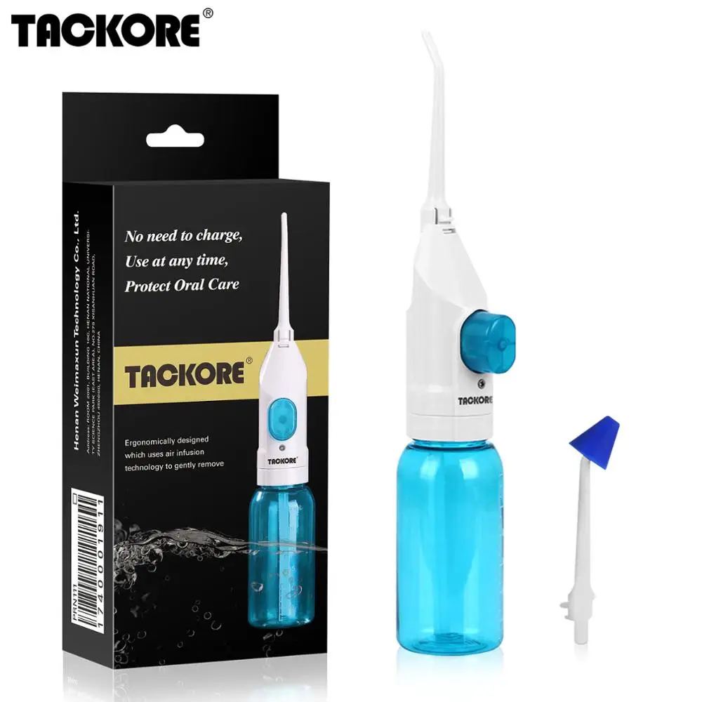 

Portable Oral Irrigator Dental Irrigator 2 Tips Water Dental Flosser Nasal Irrigators Water Jet Teeth Cleaner