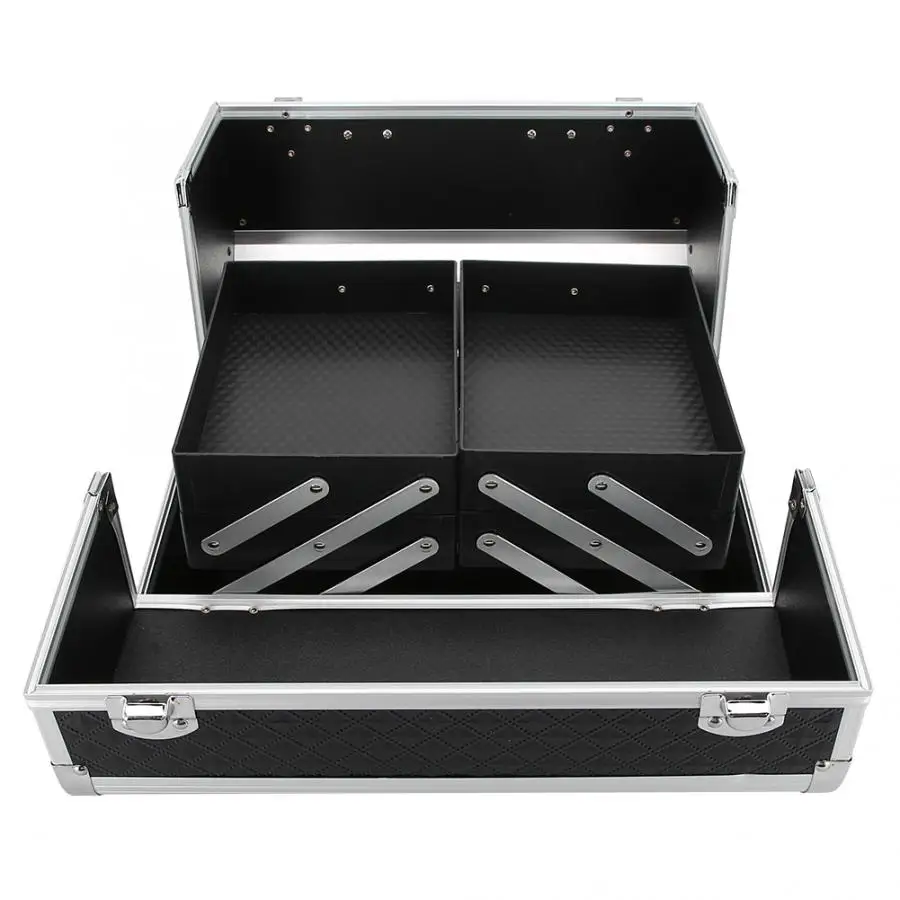 Многофункциональный ящик для хранения макияжа из алюминиевого сплава чехлы