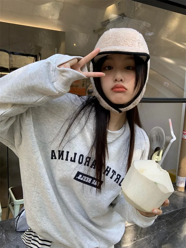 

Real Shot свободный для похудения с круглым вырезом и буквенным принтом