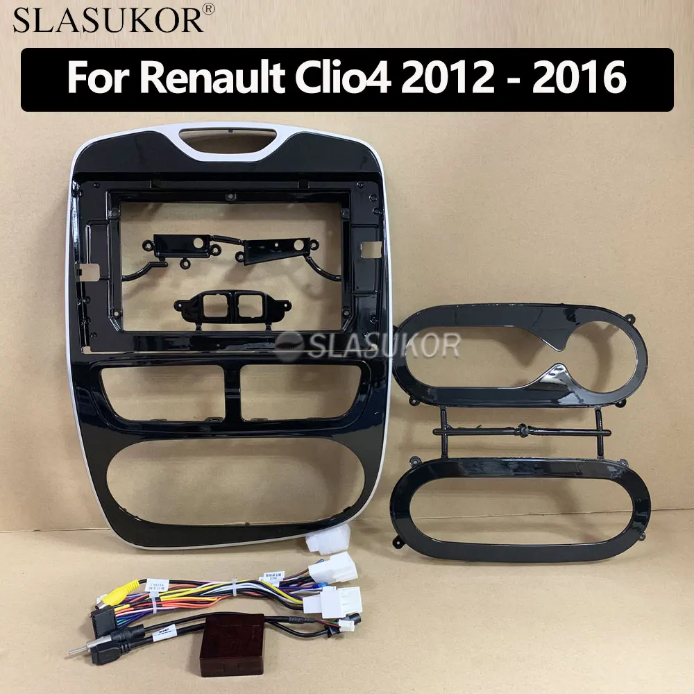 

10 Inch For Renault Clio4 Clio 4 2012 2013 2014 -2016 Cable Canbus Frame Player Dashboard Adaptor Refitting Facia Panel DVD 2din