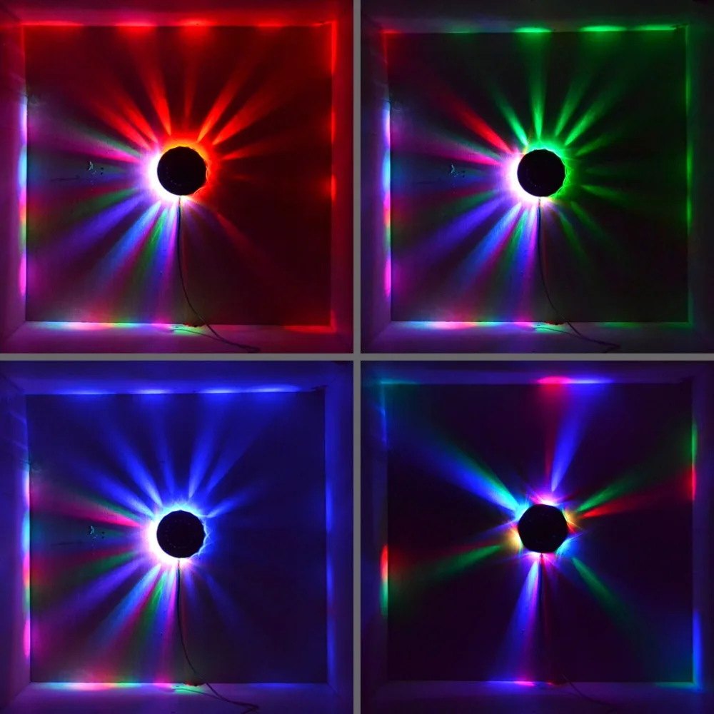 Мини 48 RGB светодиоды Подсолнух огни Красочные Heronsbill повесить настенный светильник диско DJ вечерние шоу поворот лошадь гонки сценическое освещение LS-8W