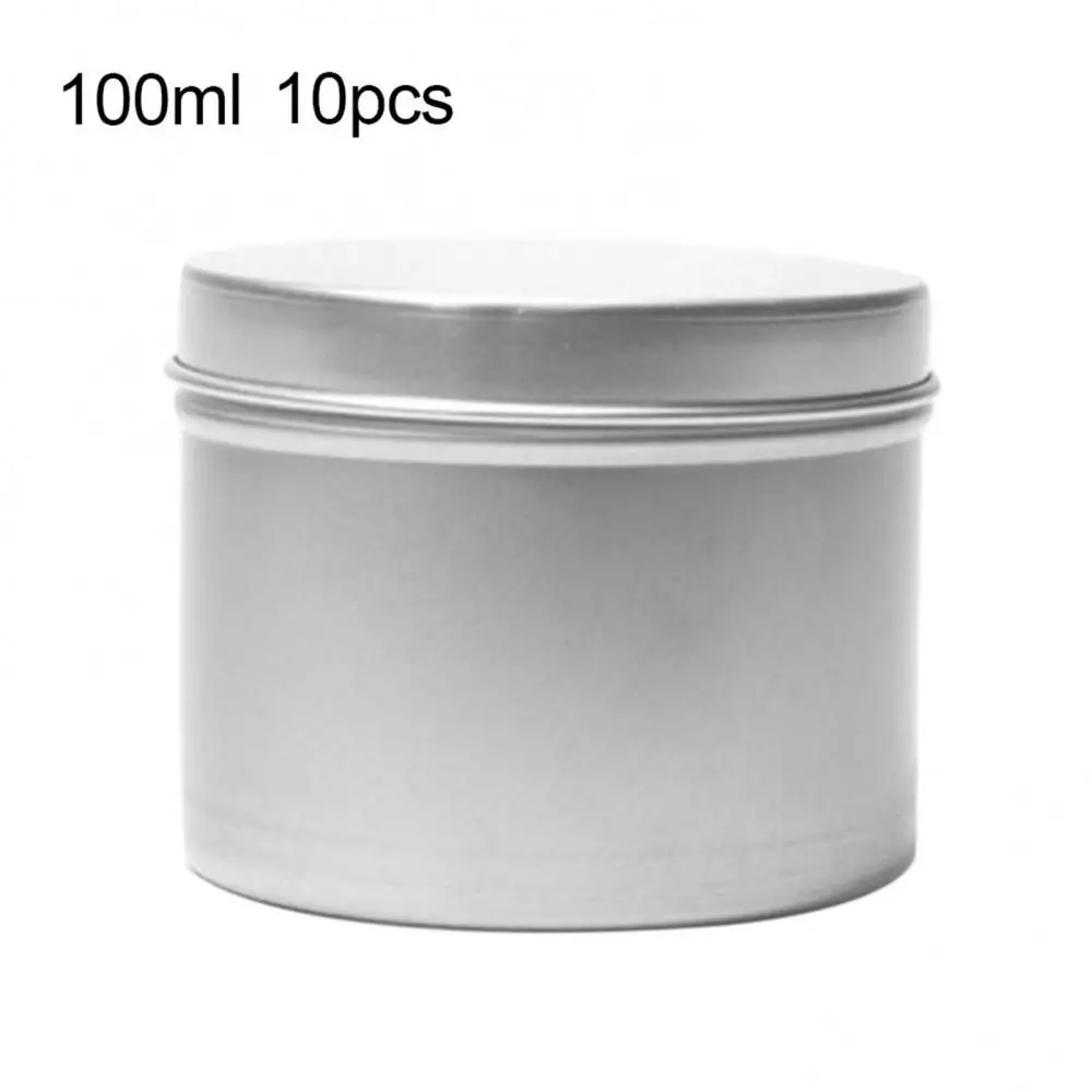 

10Pcs 100/180ml Portable Metal Round Hair Wax Face Cream Lip Balm Storage Box