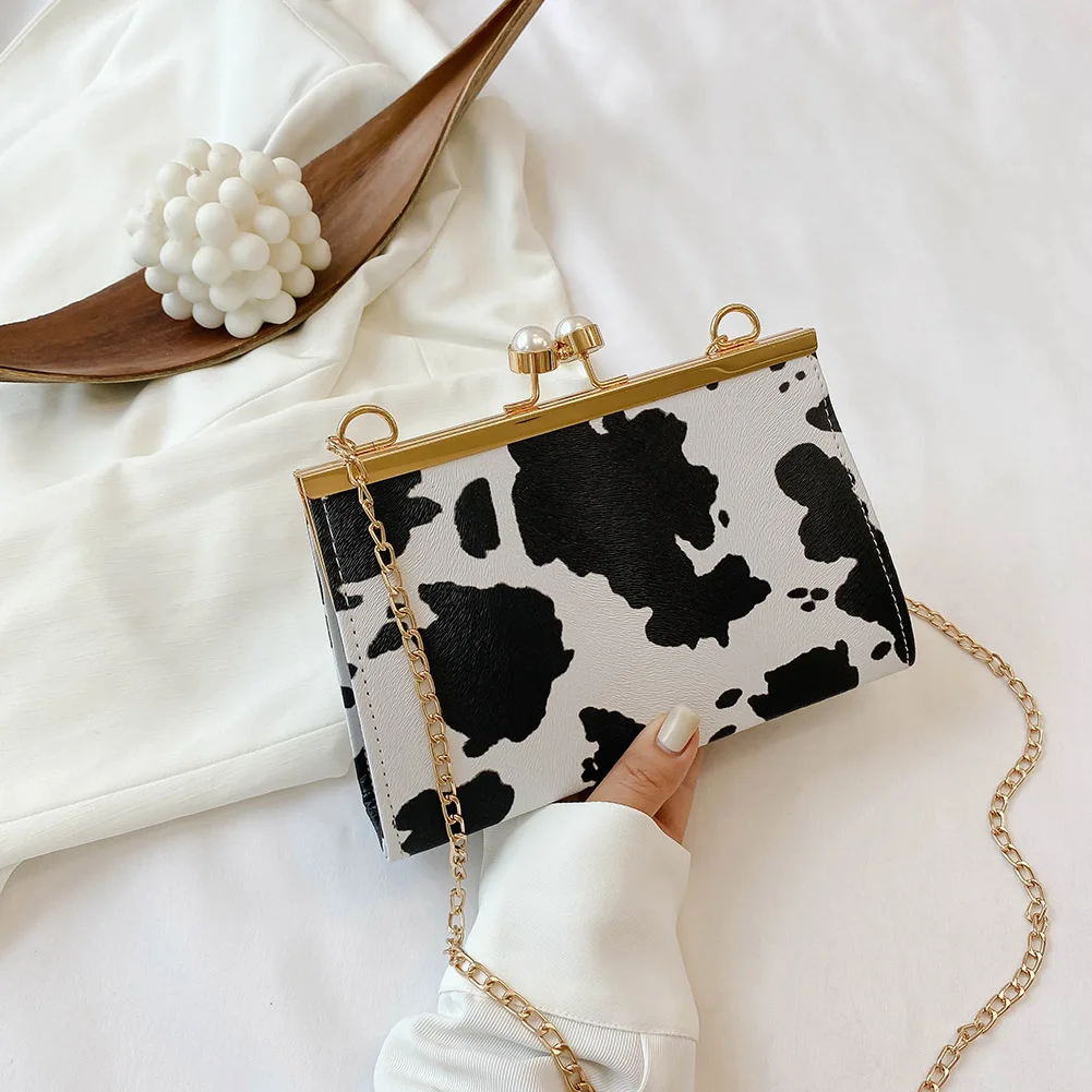 

Модная женская сумка через плечо с цепочкой и животным принтом, сумка через плечо из искусственной кожи с застежкой-пряжкой, многофункциона...