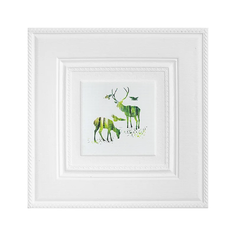 Квадратная декоративная живопись гостиной Ins зеленое растение в скандинавском