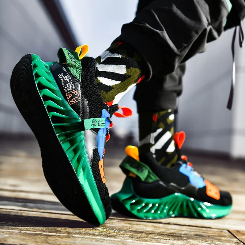 

Top Quality Fashion Outdoor Jogging Running Shoes Men 2021 Breathable Professional Men's Sneakers Blade Hollow Sole Sport Shoes