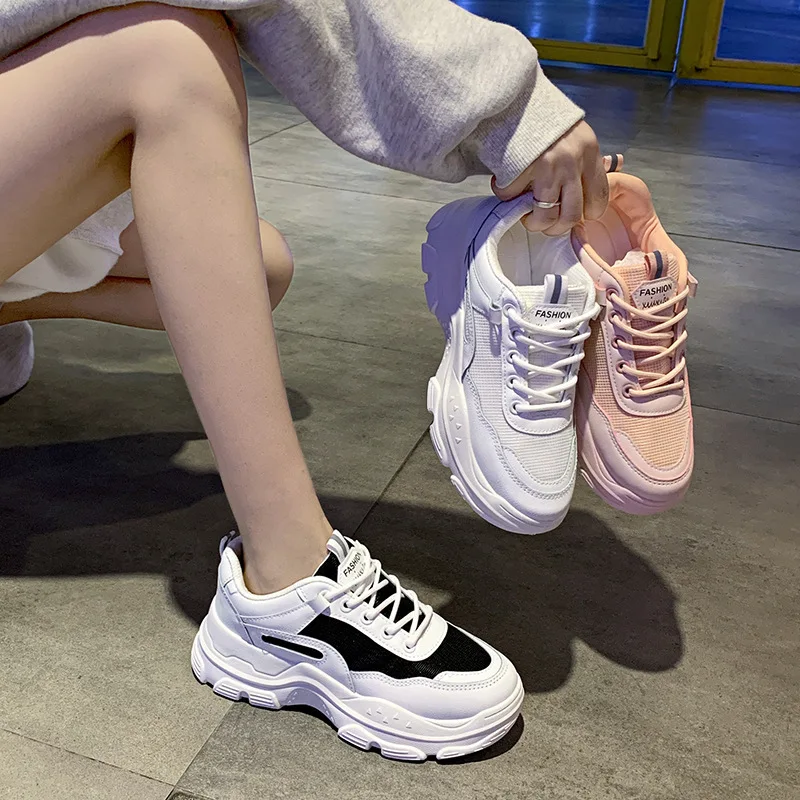 Женская Повседневная обувь Сезон весна Дышащие женские кроссовки Basket Femme
