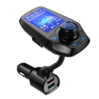 portable mp3 player tf card bluetooth fm transmitter mp3 wav qc3 0 fast car for phone car dual usb ports car accessories