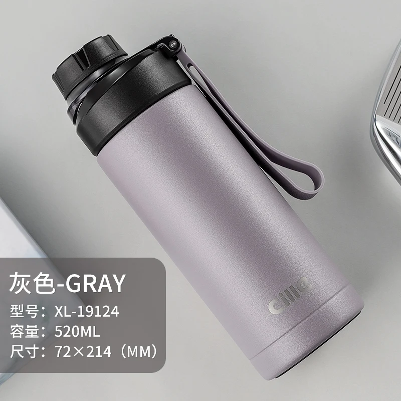 

Outdoor Stainless Steel Thermos Travel Tea Bottle 670ML High Capacity Thermo Cup Portable Coffee Bottle Canecas Thermoses DA60BW