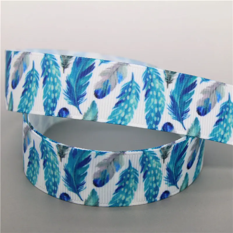 DUWES 50yards fruit feather flower cactus Printed Grosgrain Ribbon Accessory Hairbow Headwear Decoration DIY Wholesale OEM D1259 | Дом и сад