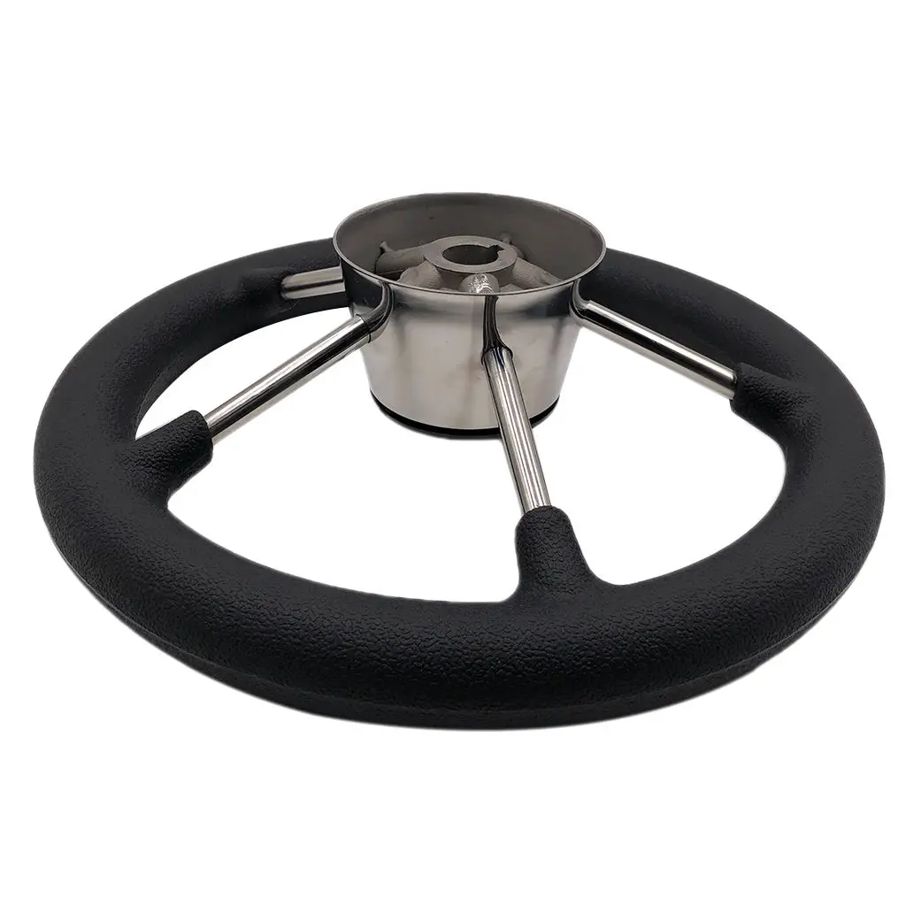 Universal 5-Spoke 11'' Boat Steering Wheel 3/4'' Tapered Shaft Non-directional Steering Wheel For Yacht Boat Accessorie Marine