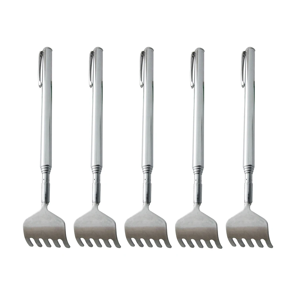 

5pcs Extendable Portable Retractable Stainless Steel Scratching Pocket Telescopic Pen Scratch Rake