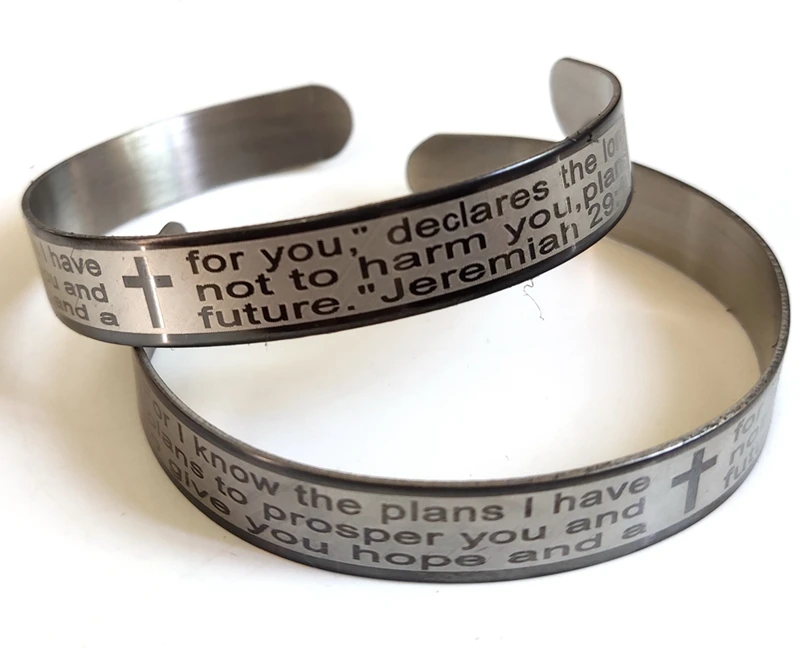 12 шт. в упаковке Jeremiah/29:11 английский Отче наш Браслеты нержавеющей стали Для