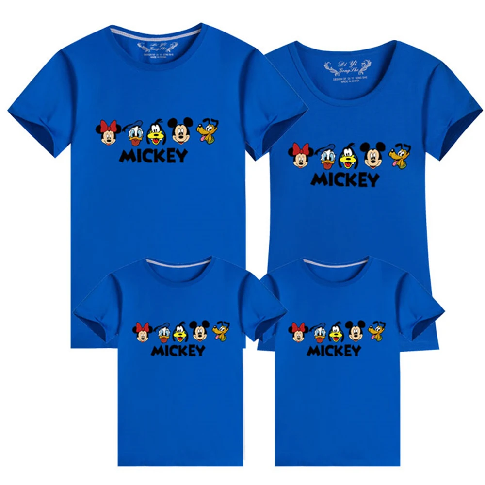 

Disney Family Matching Clothes Cotton Mickey Print Tshirt Mommy And Me Tee Tops Baby Girl Clothes Matching Outfits Dropship Tees